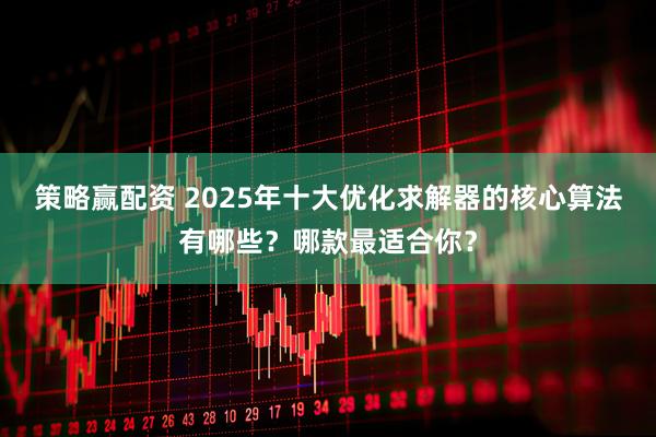 策略赢配资 2025年十大优化求解器的核心算法有哪些？哪款最适合你？